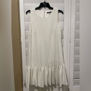 Tommy Hilfiger Cream Textured Midi Dress